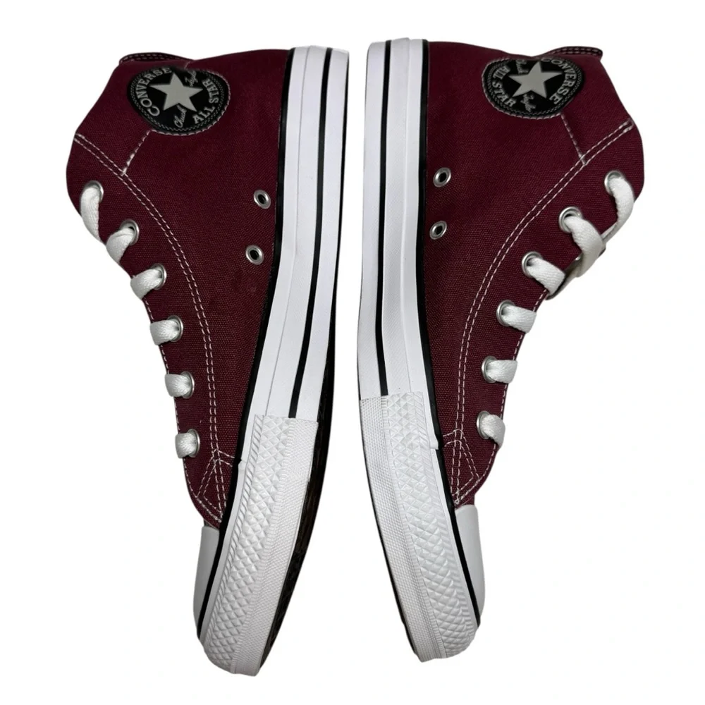 Converse All Star Street Mid Top Sneakers Shoes in Dark Sangria colorway Mens 9 - Picture 5 of 12